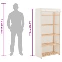 VidaXL Szafa, biała, 79 x 40 x 170 cm, materiałowa