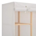 VidaXL Szafa, biała, 135 x 40 x 170 cm, materiałowa