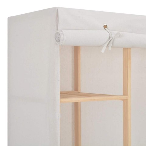 VidaXL Szafa, biała, 135 x 40 x 170 cm, materiałowa