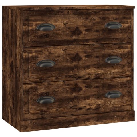 VidaXL Szafki, 3 szt., przydymiony dąb, materiał drewnopochodny