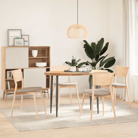 VidaXL Blat do stołu, 120x60x4 cm, lite drewno dębowe, owalny