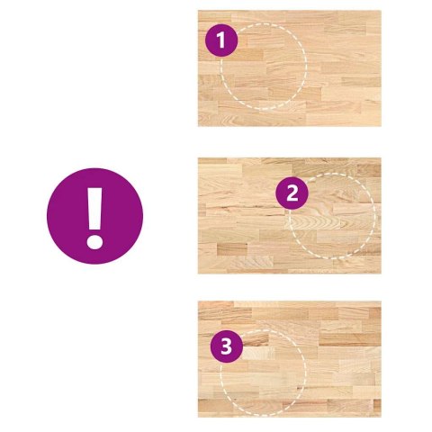 VidaXL Blat kuchenny, 100x63,5x4 cm, prostokątny, lite drewno dębowe