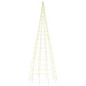 VidaXL Choinka LED na maszcie flagowym 550 LED Ciepła biel 300 cm