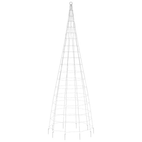 VidaXL Choinka LED na maszcie flagowym 550 LED Ciepła biel 300 cm