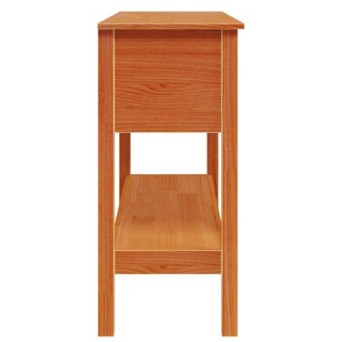 VidaXL Konsola z szufladą Woskowy Brąz 100 x 35 x 75 cm Drewno sosnowe