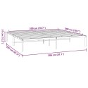 VidaXL Metalowa rama łóżka, czarna, 200x200 cm