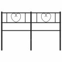 VidaXL Metalowe wymienne wezgłowie, czarne, 140 cm