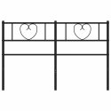 VidaXL Metalowe wymienne wezgłowie, czarne, 150 cm