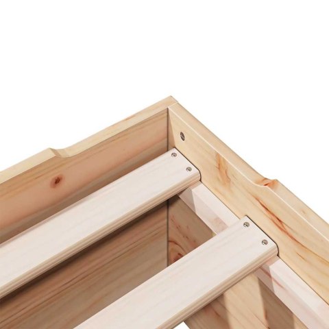 VidaXL Rama łóżka bez materaca, składana, 90x190 cm, lite drewno