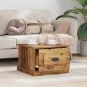 VidaXL Stolik kawowy z szufladą Stare drewno 50 x 50 x 35 cm