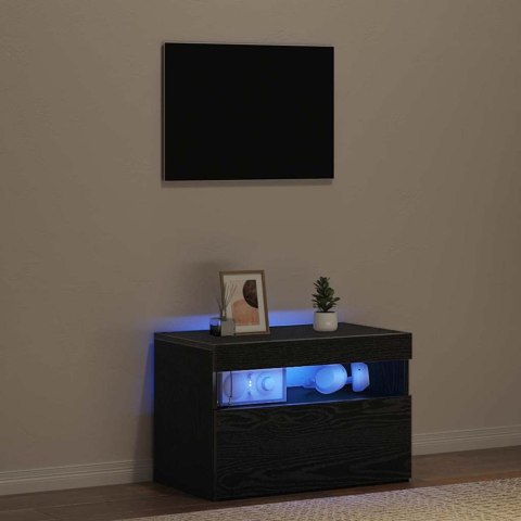 VidaXL Szafka Nocna Czarny Dąb 60 x 35 x 40 cm Materiał drewnopochodny