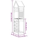 VidaXL Wieża zabaw Brązowy 52,5 x 85 x 265 cm Drewno impregnowane lite