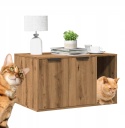 SZAFKA NA KUWETĘ DOMEK DLA KOTA STOLIK UKRYTA KUWETA DĄB ARTISIAN 80X50X45CM