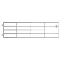 BRAMA DO ZAGRODY 5 PRĘTÓW STAL (115-300)X90CM SREBRNA
