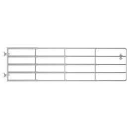 BRAMA DO ZAGRODY 5 PRĘTÓW STAL (115-300)X90CM SREBRNA