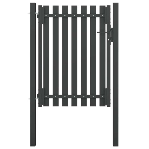 BRAMA OGRODOWA STALOWA 100X125CM ANTRACYTOWA