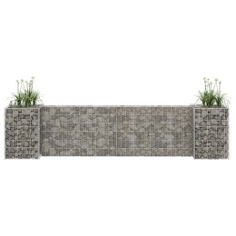 DONICA GABIONOWA W KSZTAŁCIE H DRUT STALOWY 260X40X60CM