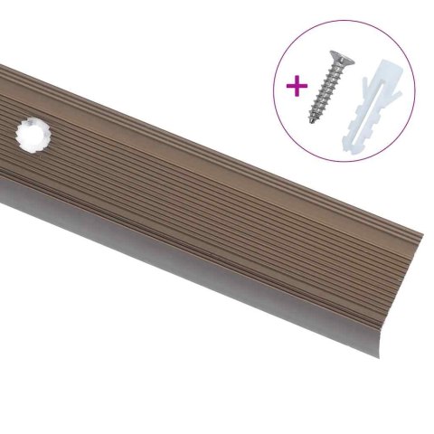 LISTWY SCHODOWE W KSZTAŁCIE LITERY L 15 SZT. ALUMINIUM 90CM