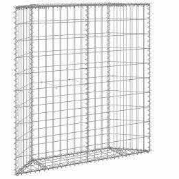 PODNIESIONA RABATA GABIONOWA TRAPEZOWA STAL 100X20X100CM