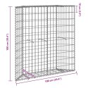 PODNIESIONA RABATA GABIONOWA TRAPEZOWA STAL 100X20X100CM