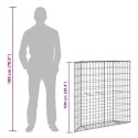 PODNIESIONA RABATA GABIONOWA TRAPEZOWA STAL 100X20X100CM