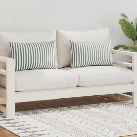 PODUSZKI NA ZEWNĄTRZ 2 SZT. W PASKI 60X40CM SZARE