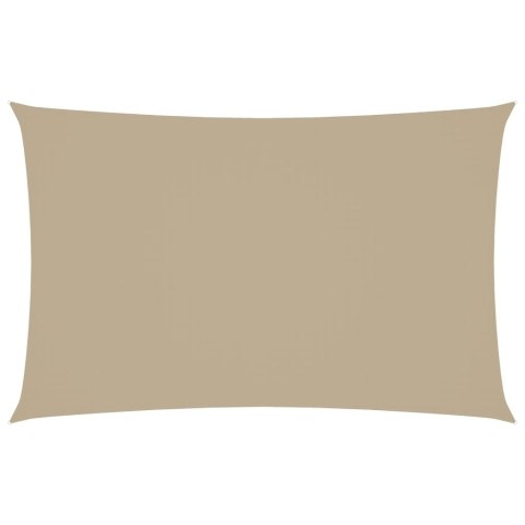 PROSTOKĄTNY ŻAGIEL OGRODOWY TKANINA OXFORD 2,5X5M BEŻOWY