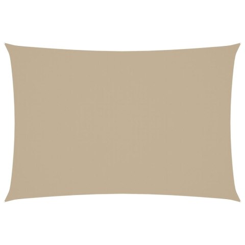 PROSTOKĄTNY ŻAGIEL OGRODOWY TKANINA OXFORD 3X5M BEŻOWY