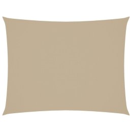 PROSTOKĄTNY ŻAGIEL OGRODOWY TKANINA OXFORD 3X6M BEŻOWY