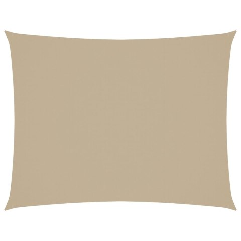 PROSTOKĄTNY ŻAGIEL OGRODOWY TKANINA OXFORD 3X6M BEŻOWY