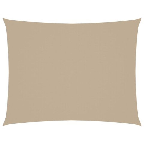 PROSTOKĄTNY ŻAGIEL OGRODOWY TKANINA OXFORD 5X6M BEŻOWY