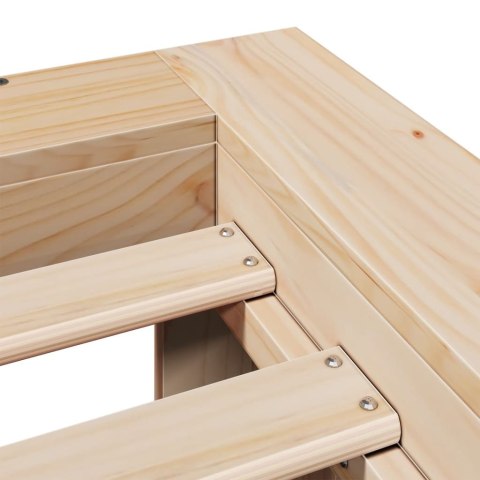 VidaXL Rama łóżka bez materaca, 200x200 cm, lite drewno sosnowe