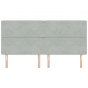 VidaXL Wezgłowie LED Ze LED Lights Jasnoszary 200 cm Poliester