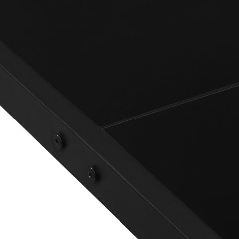 STOLIK OGRODOWY 130X130X72 CZARNY STAL I SZKŁO