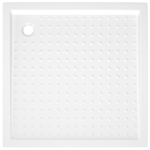 BRODZIK PRYSZNICOWY Z WYPUSTKAMI BIAŁY 80X80X4CM ABS