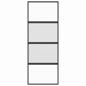 DRZWI PRZESUWNE CZARNE 76X205CM SZKŁO HARTOWANE ALUMINIUM