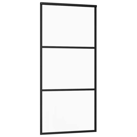 DRZWI PRZESUWNE SZKŁO ESG I ALUMINIUM 90X205CM CZARNE