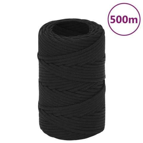 LINKA ŻEGLARSKA CZARNA JEDNOLITA 2MM 500M POLIPROPYLEN