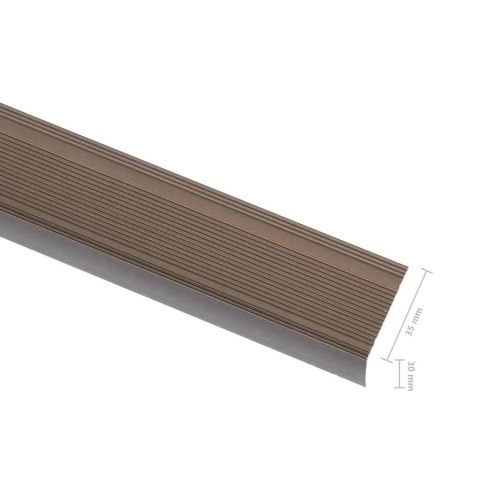 LISTWY SCHODOWE W KSZTAŁCIE LITERY L 15 SZT. ALUMINIUM 100CM