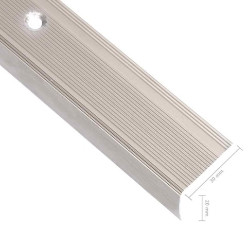LISTWY SCHODOWE W KSZTAŁCIE LITERY L 15 SZT. ALUMINIUM 100CM