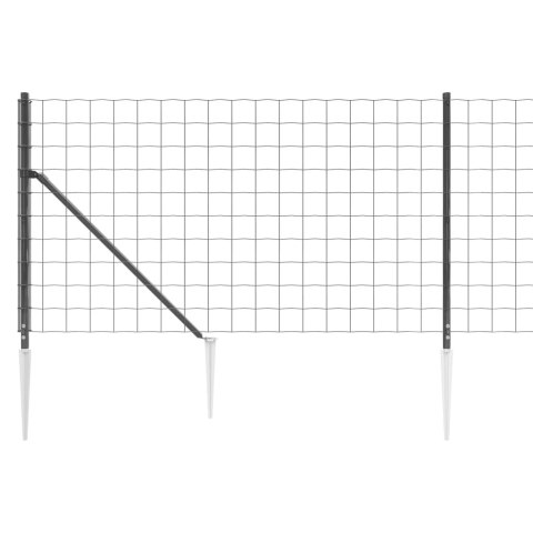 OGRODZENIE Z SIATKI Z KOTWAMI ANTRACYTOWE 1X25M