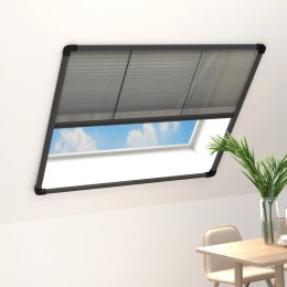 PLISOWANA MOSKITIERA OKIENNA ALUMINIUM ANTRACYT 120X120CM