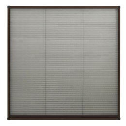 PLISOWANA MOSKITIERA OKIENNA ALUMINIUM BRĄZOWA 120X120CM