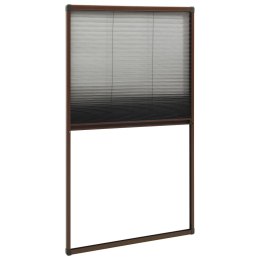 PLISOWANA MOSKITIERA OKIENNA ALUMINIUM BRĄZOWA 80X160CM
