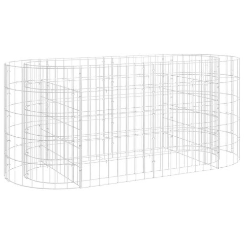PODWYŻSZONA DONICA GABIONOWA GALWANIZOWANE ŻELAZO 120X50X50CM