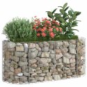 PODWYŻSZONA DONICA GABIONOWA GALWANIZOWANE ŻELAZO 120X50X50CM