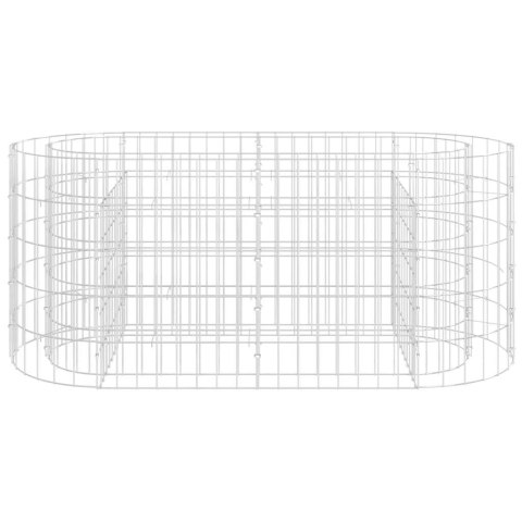 PODWYŻSZONA DONICA GABIONOWA GALWANIZOWANE ŻELAZO 120X50X50CM