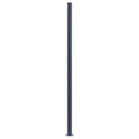 SŁUPKI OGRODZENIOWE 3 SZT. CIEMNOSZARE 185CM ALUMINIUM