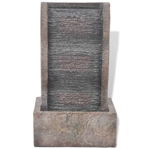 FONTANNA POKOJOWA ZE ŚWIATŁEM LED ŻYWICA SYNTETYCZNA