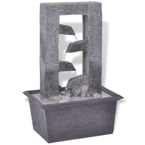 FONTANNA WEWNĘTRZNA Z OŚWIETLENIEM LED POLI ŻYWICA